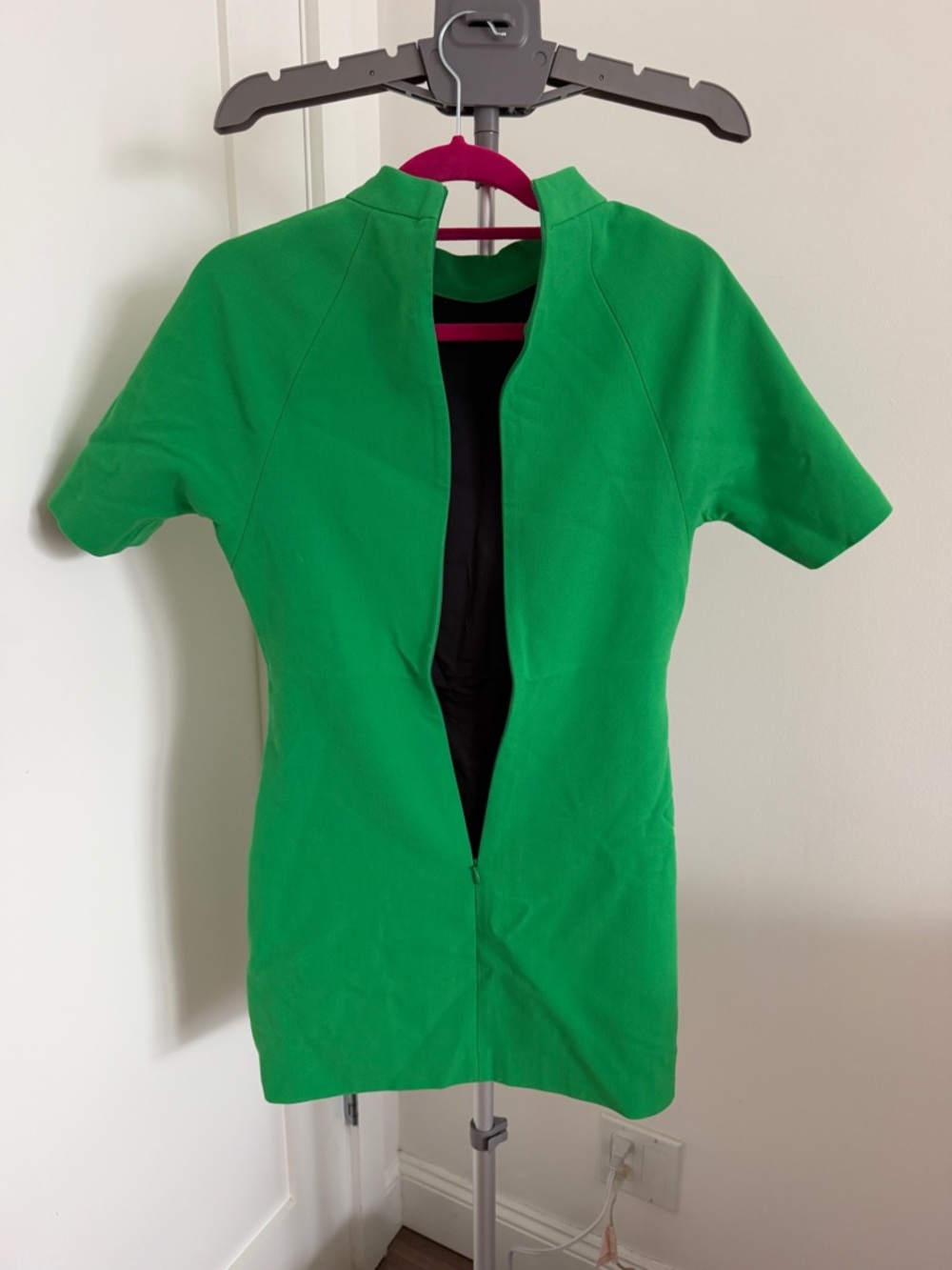 Zara Bright Green Short Sleeve Mini Dress - Picture 4 of 4